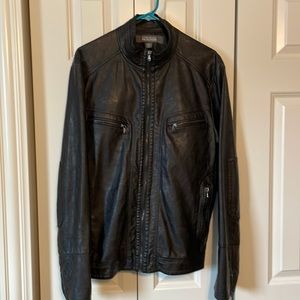 Kenneth Cole Reaction faux leather moto jacket
